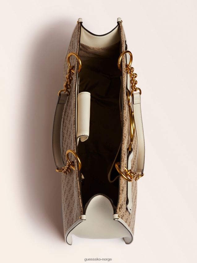 Guess hvit aileen 4g logo shopper hvit unisex F0LJ805019