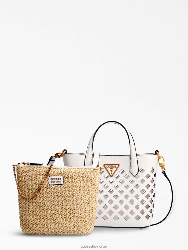 Guess hvit aqua mini shopper hvit unisex F0LJ803588