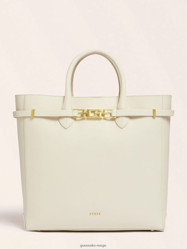 Guess hvit cristina shopper i ekte skinn hvit unisex F0LJ805420