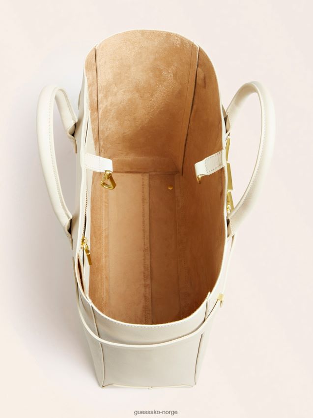 Guess hvit cristina shopper i ekte skinn hvit unisex F0LJ805420