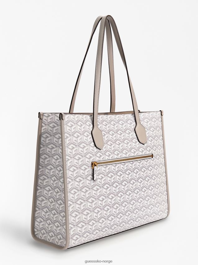 Guess krem silvana g kube logo shopper krem unisex F0LJ805219