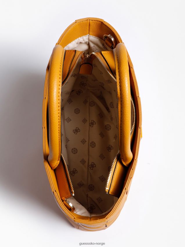 Guess liberty city flettet shopper gul gul unisex F0LJ803795