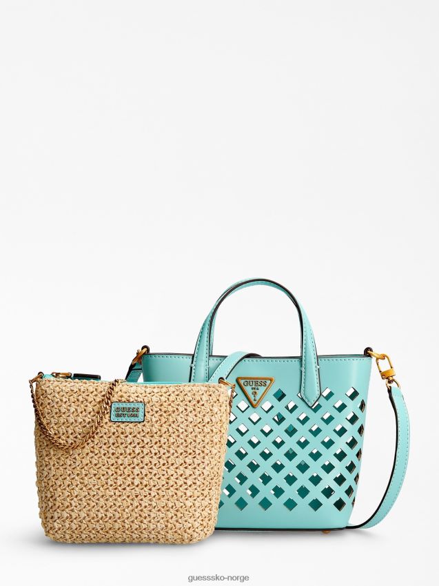 Guess lyseblå aqua mini shopper lyse blå unisex F0LJ803767