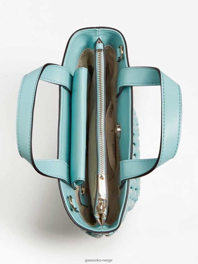 Guess lyseblå sicilia flettet mini shopper lyse blå unisex F0LJ803895