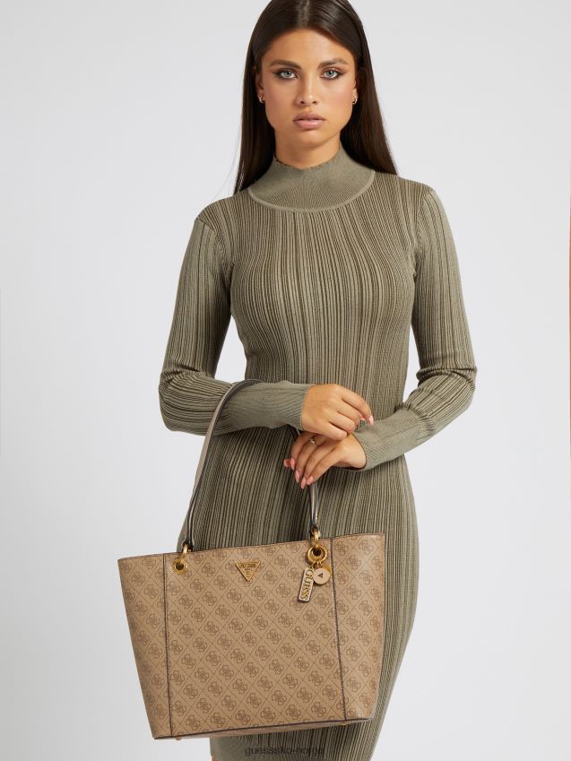Guess noelle 4g ​​logo shopper brun brun unisex F0LJ805155