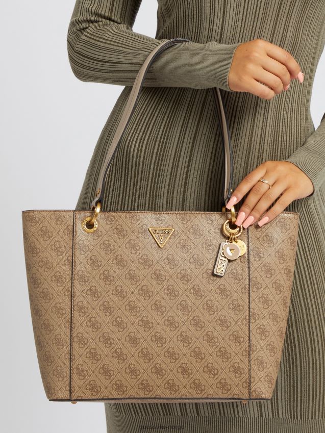 Guess noelle 4g ​​logo shopper brun brun unisex F0LJ805155