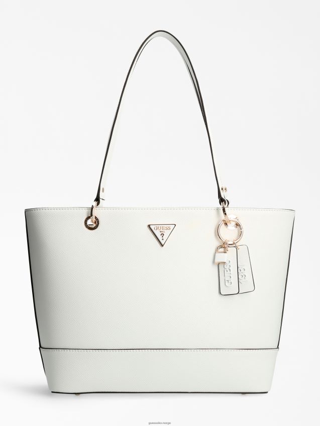 Guess noelle logo sjarm shopper hvit hvit unisex F0LJ805226