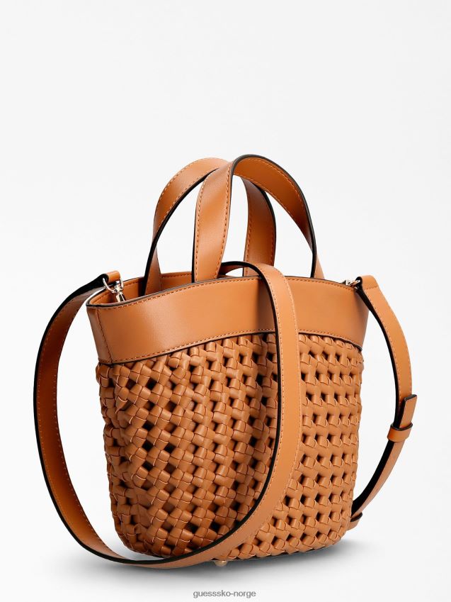 Guess sicilia flettet mini shopper brun brun unisex F0LJ803927