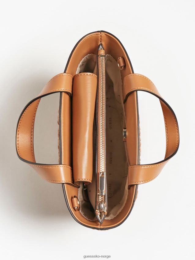 Guess sicilia flettet mini shopper brun brun unisex F0LJ803927