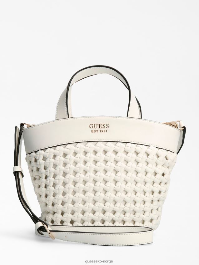Guess sicilia flettet mini shopper hvit hvit unisex F0LJ803925