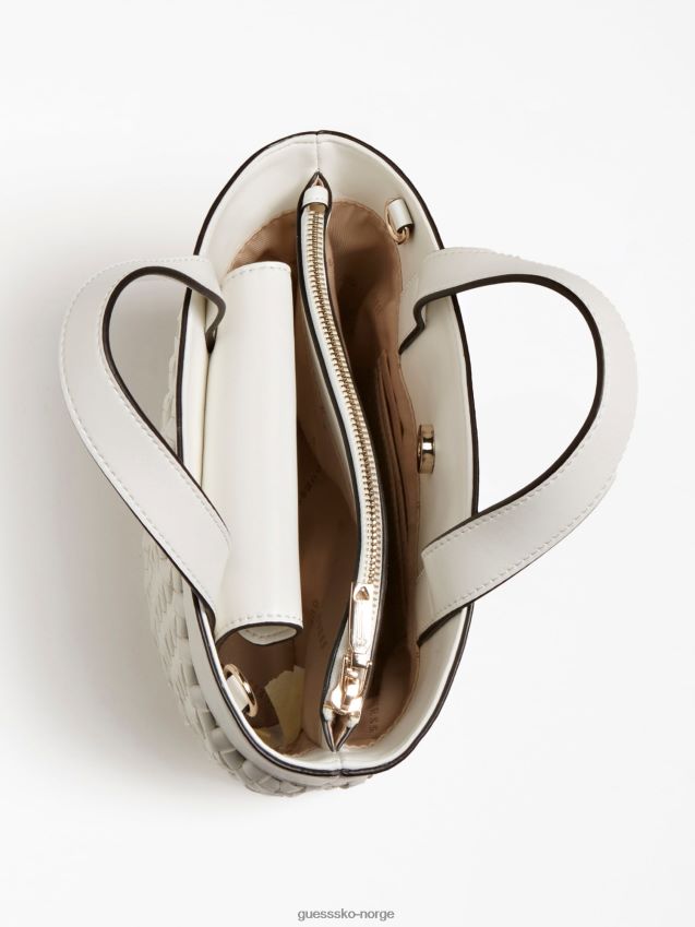 Guess sicilia flettet mini shopper hvit hvit unisex F0LJ803925