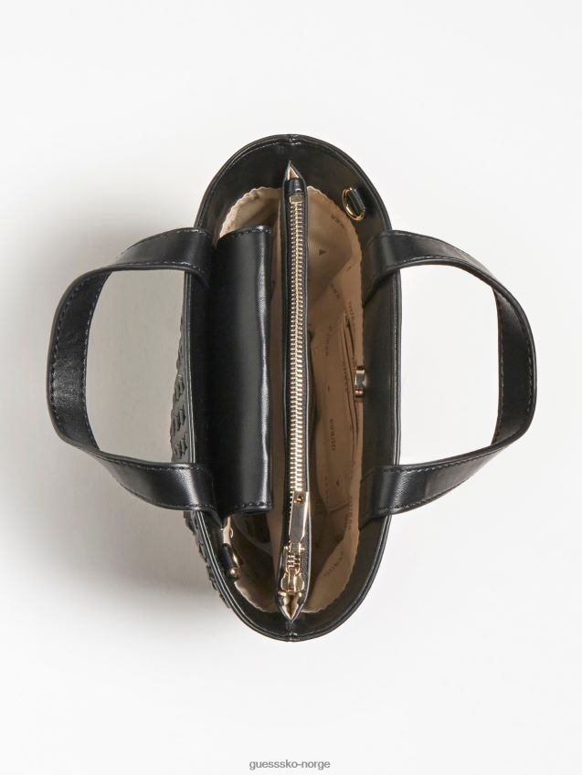 Guess sicilia flettet mini shopper svart svart unisex F0LJ803801