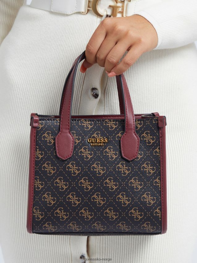 Guess silvana 4g logo mini shopper svart svart unisex F0LJ803405