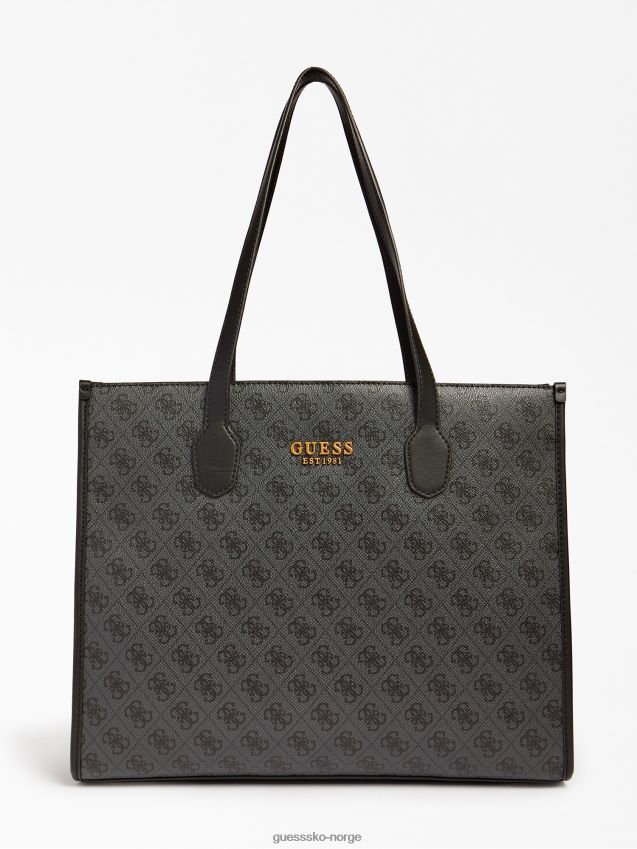 Guess silvana 4g logo shopper grå grå unisex F0LJ805117