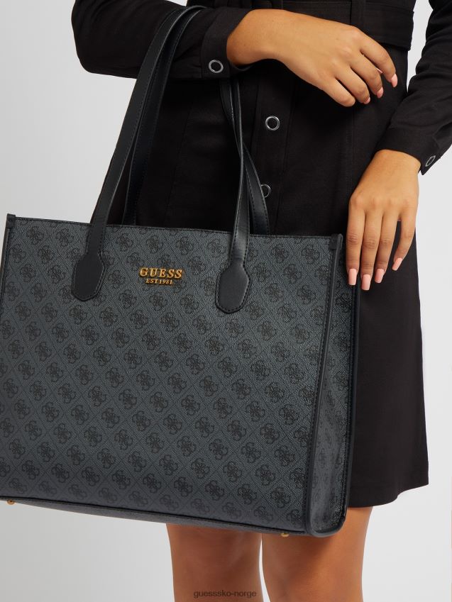 Guess silvana 4g logo shopper grå grå unisex F0LJ805117