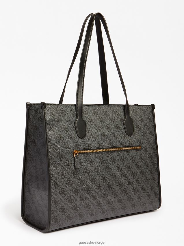 Guess silvana 4g logo shopper grå grå unisex F0LJ805117