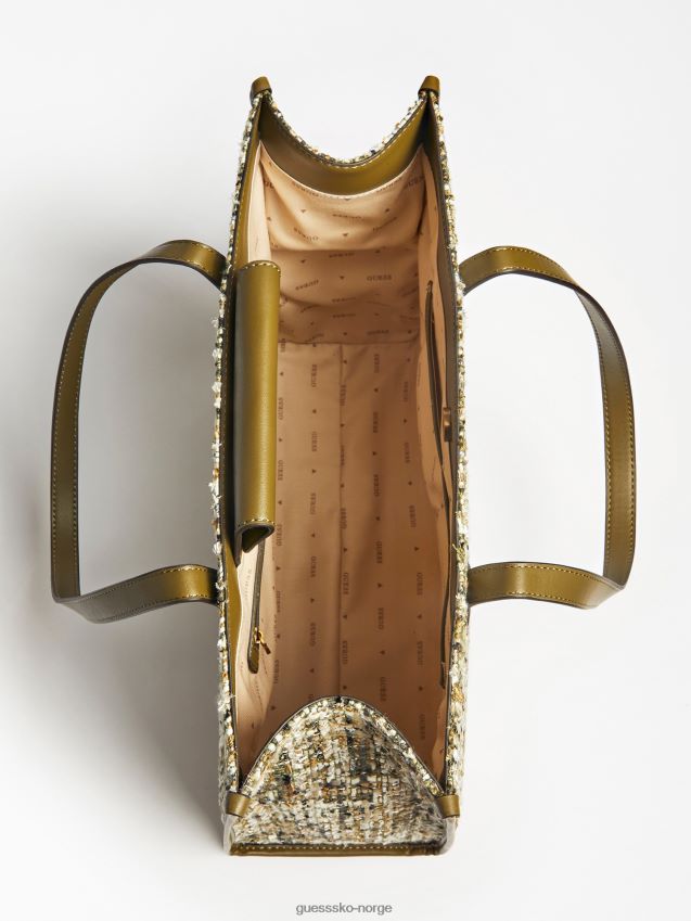 Guess silvana tweed shopper grønn grønn unisex F0LJ803930