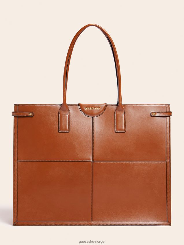 Guess stilla ekte skinn shopper brun brun unisex F0LJ805361