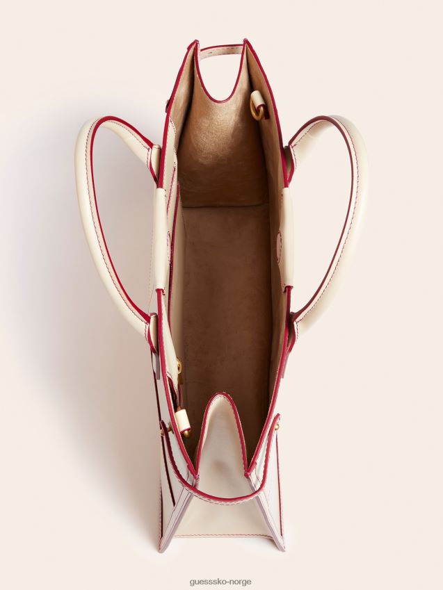 Guess stilla ekte skinn shopper hvit hvit unisex F0LJ805349