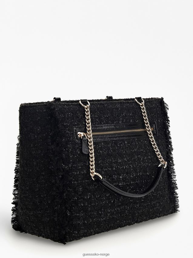 Guess svart adam tweed shopper svart unisex F0LJ805016