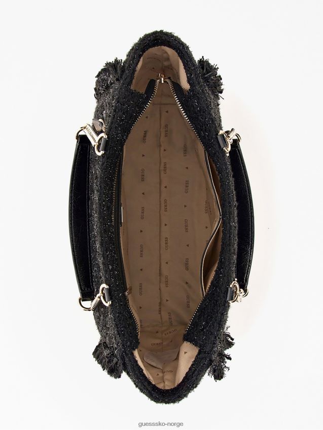 Guess svart adam tweed shopper svart unisex F0LJ805016