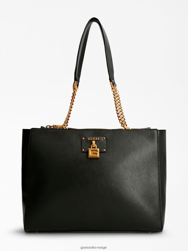 Guess svart center-stage shopper med kjeder svart unisex F0LJ802929