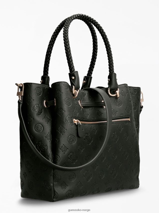 Guess svart helaina 4g peon logo shopper svart unisex F0LJ805066