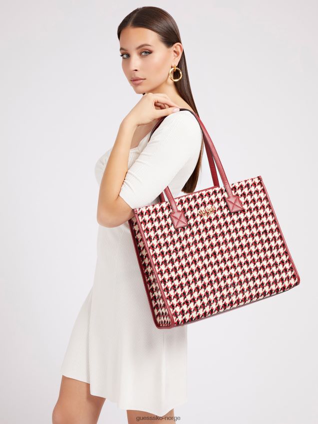 Guess svart silvana tweed shopper svart unisex F0LJ804948