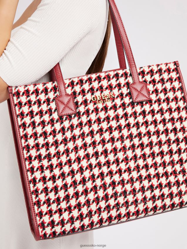 Guess svart silvana tweed shopper svart unisex F0LJ804948