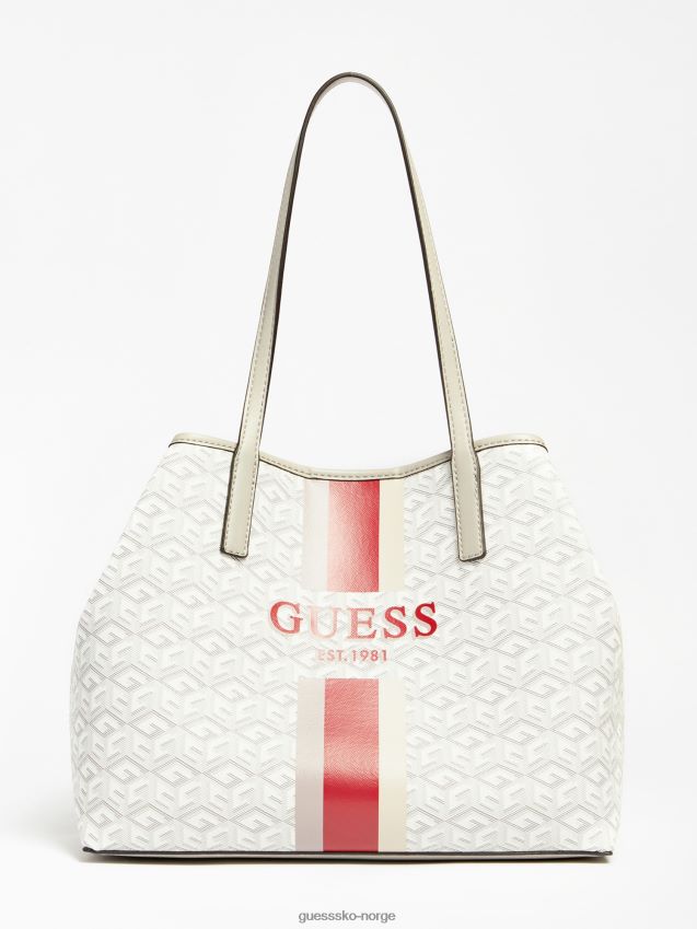 Guess vikky g cube logo shopper cream krem unisex F0LJ805279