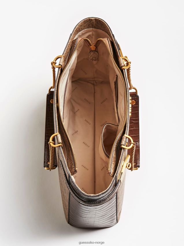 Guess zadie 4g logo shopper brun brun unisex F0LJ803882