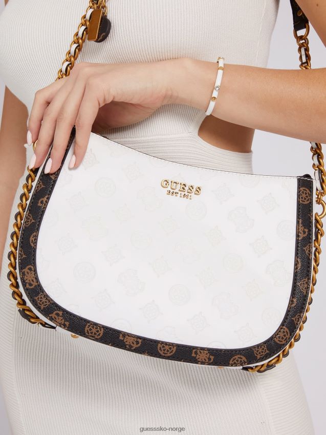 Guess abey 4g peon logo hobo hvit multi hvit multi unisex F0LJ802621