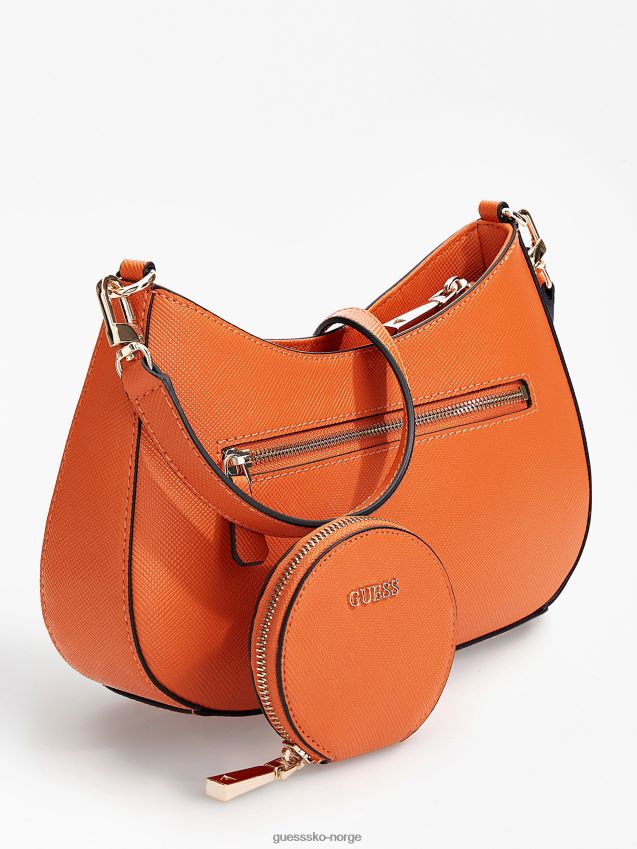 Guess alexie saffiano hobo oransje oransje unisex F0LJ803679
