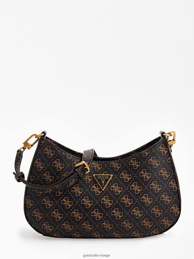 Guess brun alexie 4g skulderveske med logo brun unisex F0LJ805073