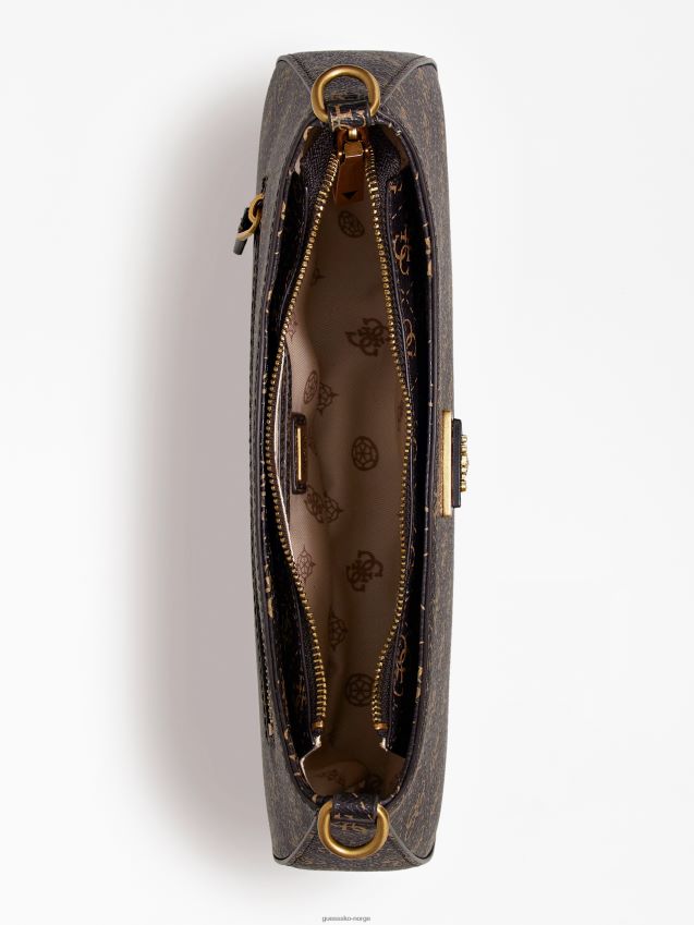 Guess brun alexie 4g skulderveske med logo brun unisex F0LJ805073