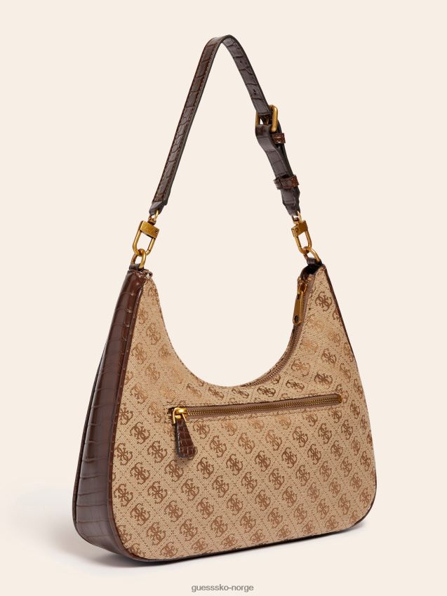 Guess brun aviana 4g logo hobo brun unisex F0LJ805187