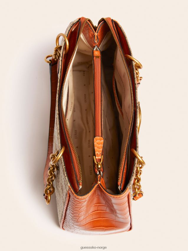 Guess brun aviana 4g skulderveske med logo brun unisex F0LJ805172