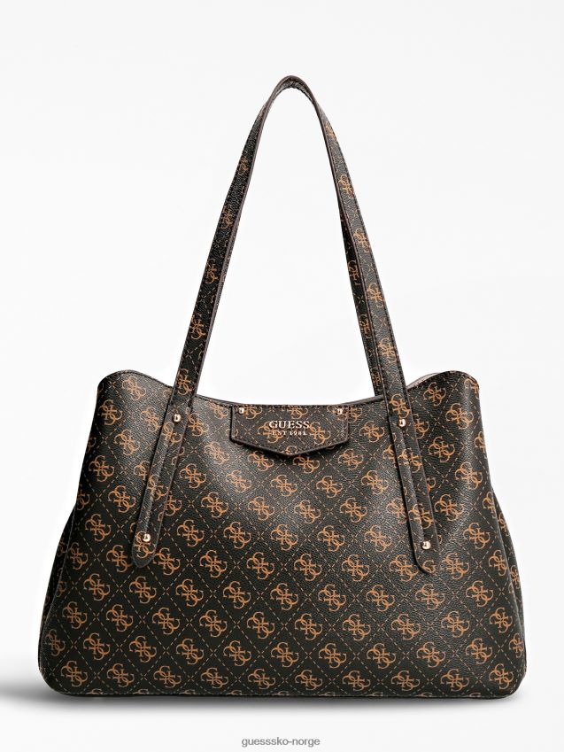 Guess brun brenton øko skulderveske brun unisex F0LJ805202