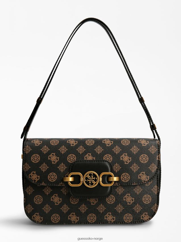 Guess brun hensely 4g peony logo skulderveske brun unisex F0LJ805654