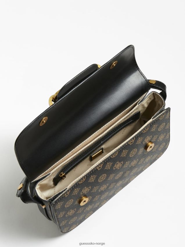 Guess brun hensely 4g peony logo skulderveske brun unisex F0LJ805654