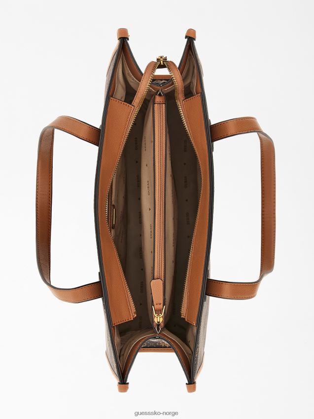 Guess brun silvana 4g skulderveske med logo brun unisex F0LJ805138