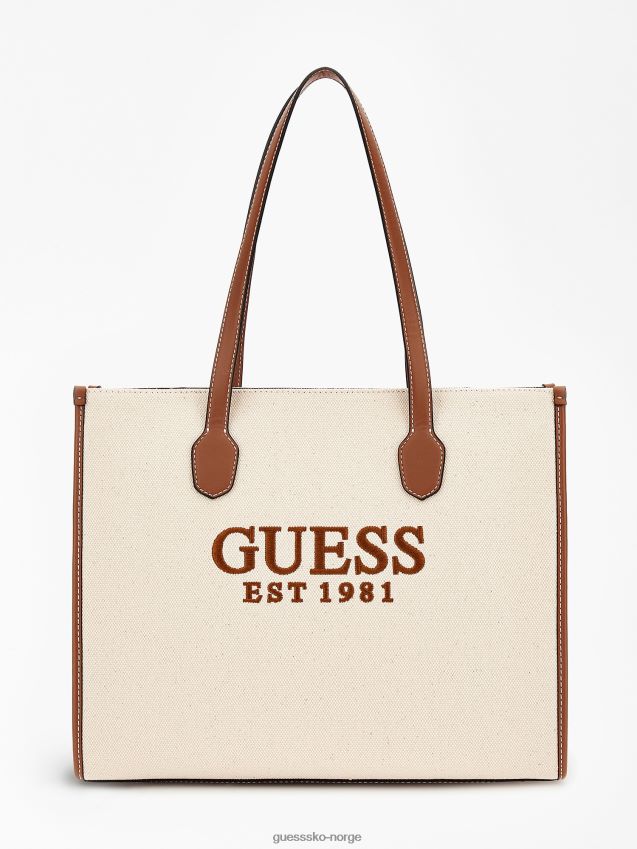 Guess brun skulderveske med silvana logo brun unisex F0LJ805300