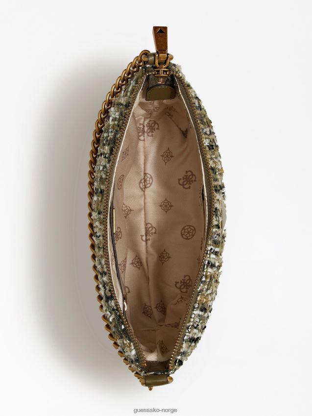 Guess cessily tweed mini bøttepose grønn grønn unisex F0LJ803333