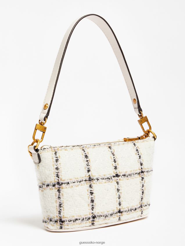 Guess cessily tweed mini bucket bag hvit multi hvit multi unisex F0LJ803507