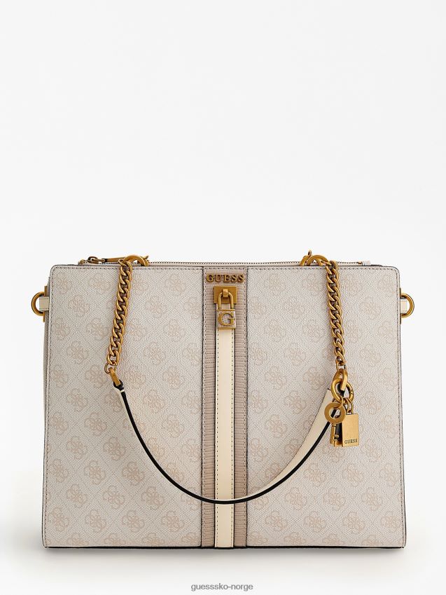 Guess cream ginevra 4g logo skulderveske krem unisex F0LJ805275