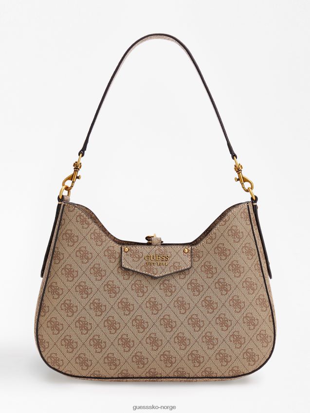 Guess eco brenton 4g logo hobo bag beige beige unisex F0LJ805207