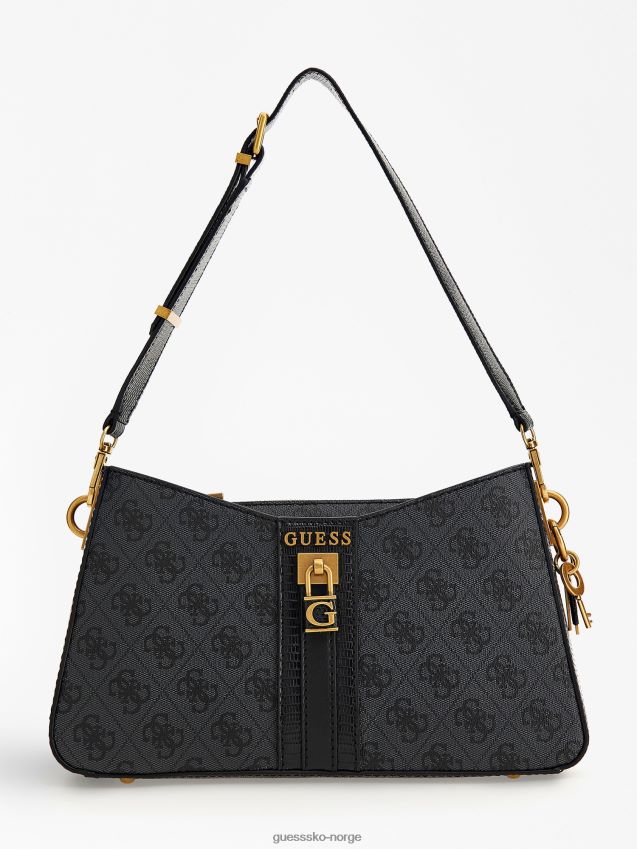 Guess grå ginevra 4g logo skulderveske grå unisex F0LJ805114