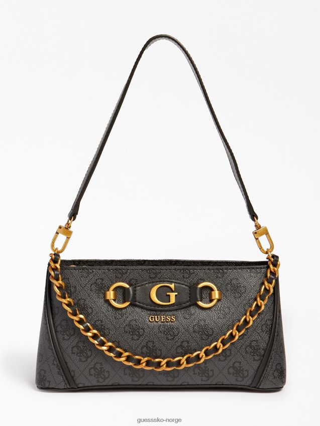 Guess grå izzy 4g skulderveske med logo grå unisex F0LJ803068