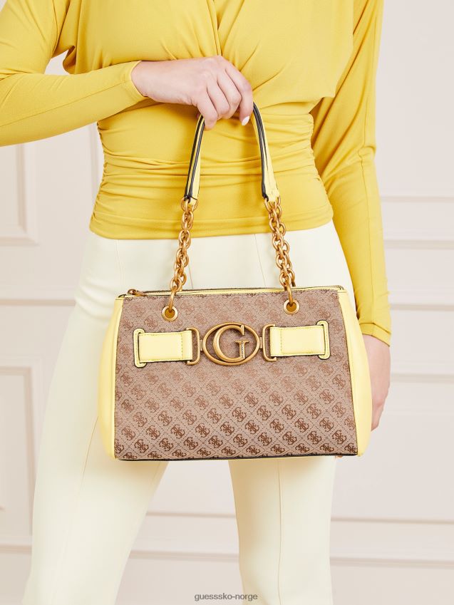 Guess gul aviana 4g skulderveske med logo gul unisex F0LJ805442