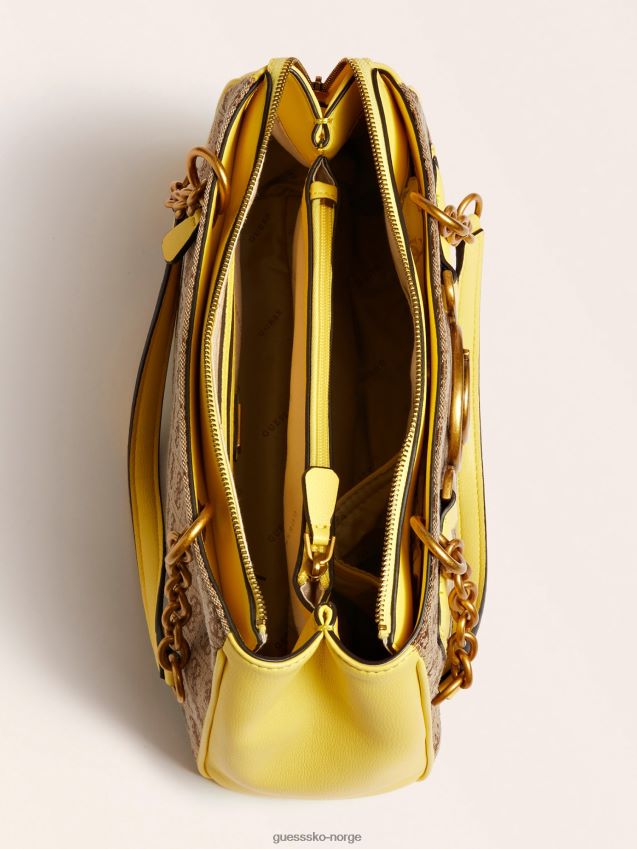 Guess gul aviana 4g skulderveske med logo gul unisex F0LJ805442